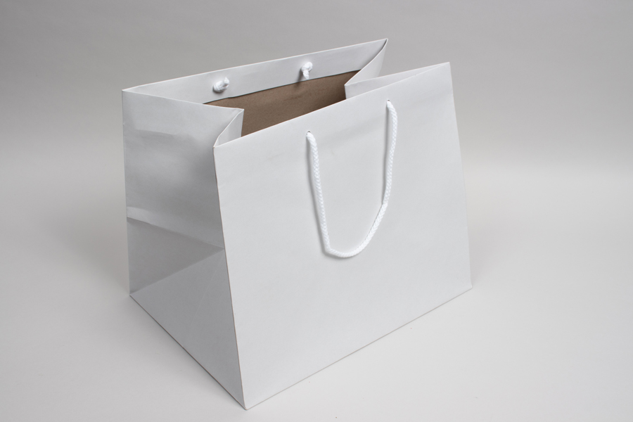 14-1/2 x 10-1/2 x 12 WHITE KRAFT ENVIRO EUROTOTE TAKEOUT BAG