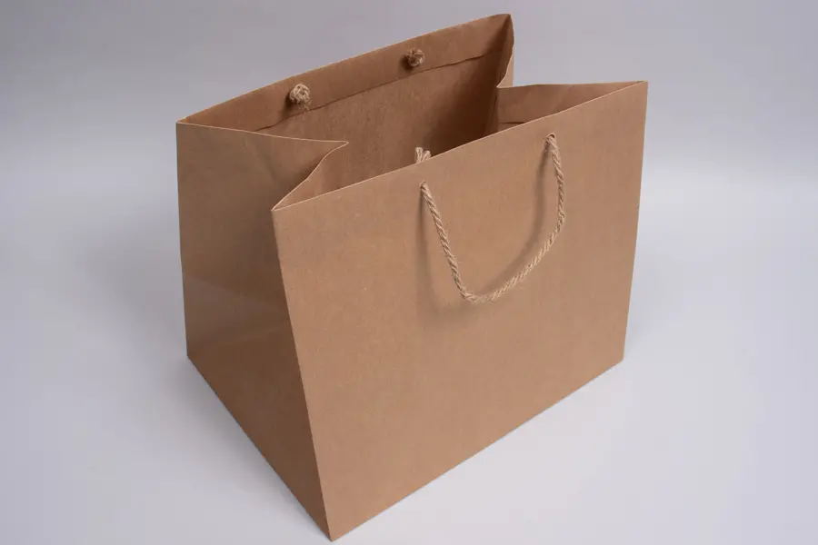 12X12X12 TAKEOUT BAG - NATURAL KRAFT EUROTOTE