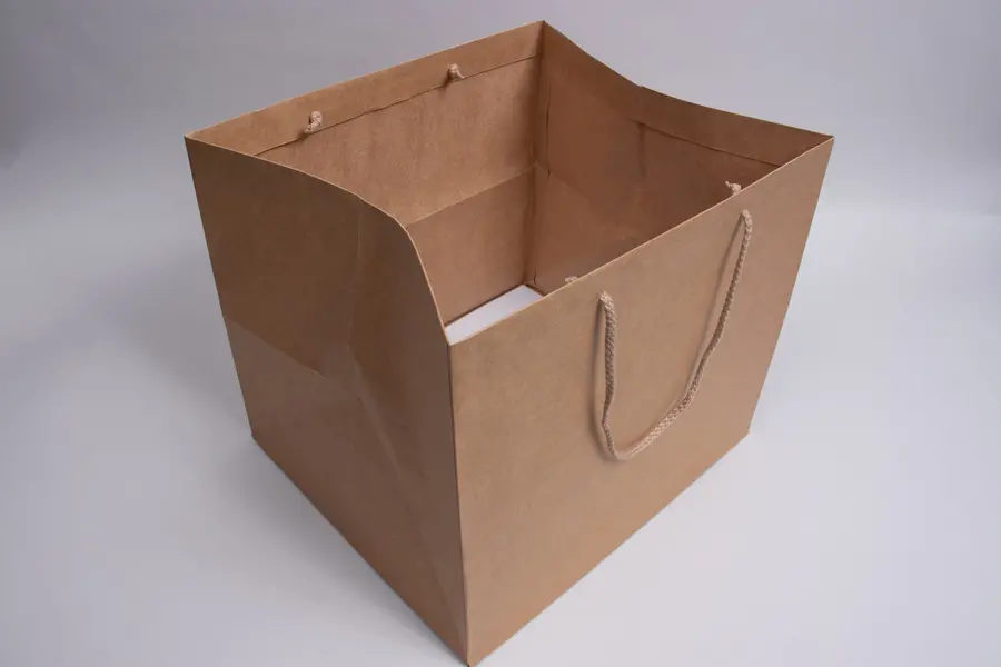 15X13X13 TAKEOUT BAG - NATURAL KRAFT EUROTOTE