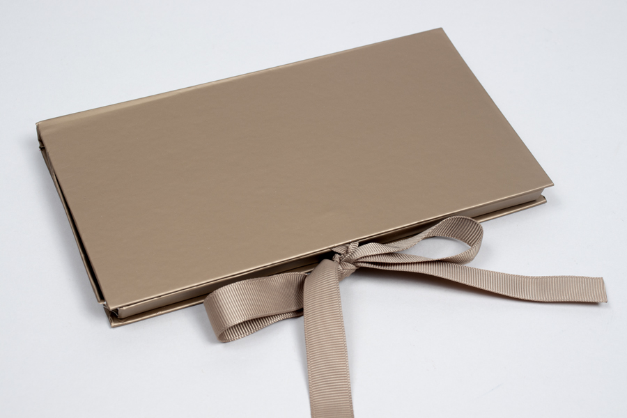 7-1/2 x 4-1/4 x 5/8 CHAMPAGNE PLATFORM GIFT CARD BOX