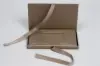 7-1/4 X 4-1/4 X 5/8 MATTE CHAMPAGNE PLATFORM RIBBON GIFT CARD BOX