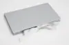 7-1/4 X 4-1/4 X 5/8 MATTE SILVER PLATFORM RIBBON GIFT CARD BOX