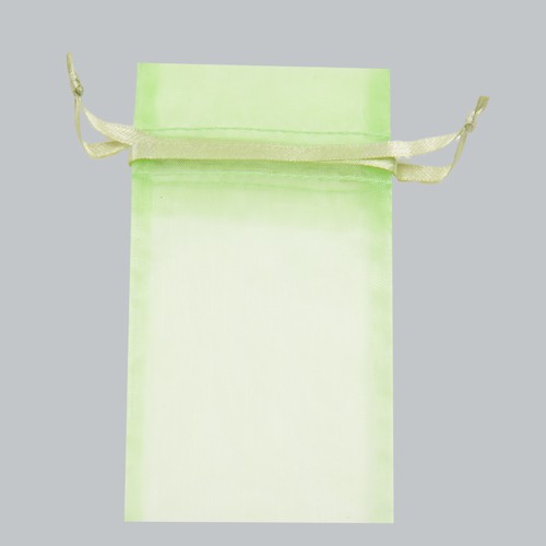 6 x 10 MINT GREEN SHEER ORGANZA POUCHES