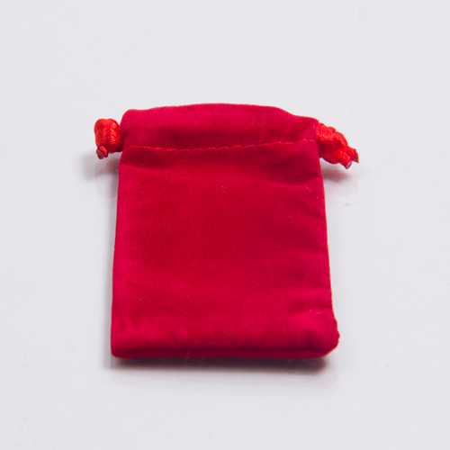 3X4 VELVET POUCH RED