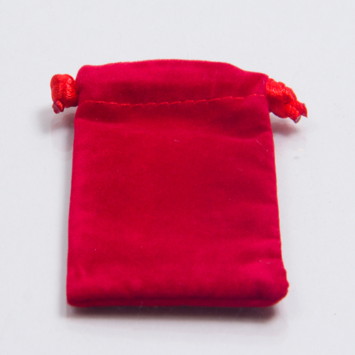 4X5.5 VELVET POUCH RED