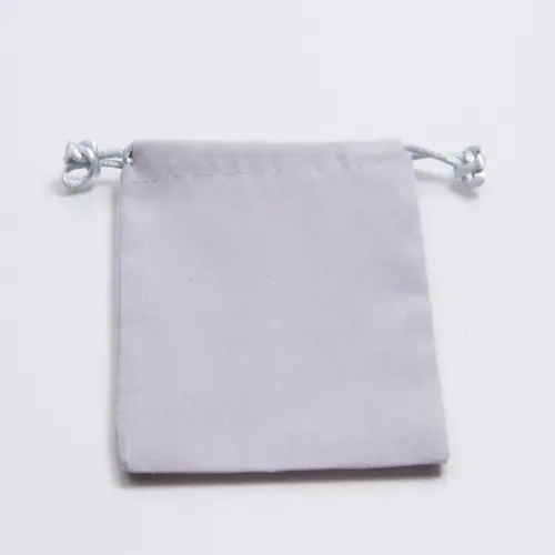 3X4 VELVET POUCH SILVER