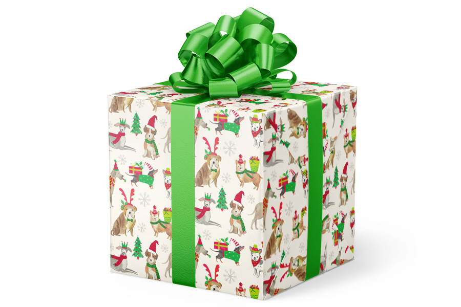 24-in x 417-ft Holiday Dogs Gift Wrap (GW-9490)