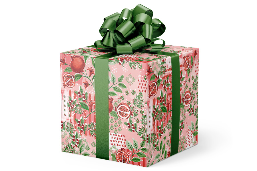 24-in x 417-ft Winter Pomegranates Gift Wrap (GW-9494)