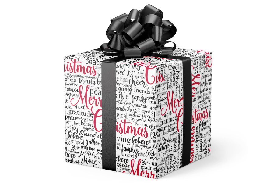 24-in x 417-ft Christmas Sayings Gift Wrap (GW-9512)