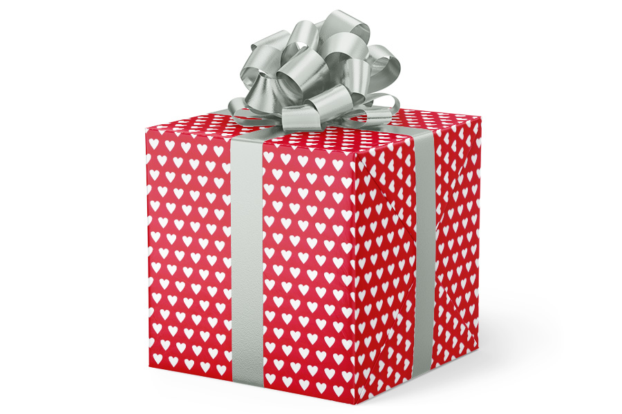 24-in x 417-ft Hearts Budget-Friendly Wrapping Paper (VAL-5010)