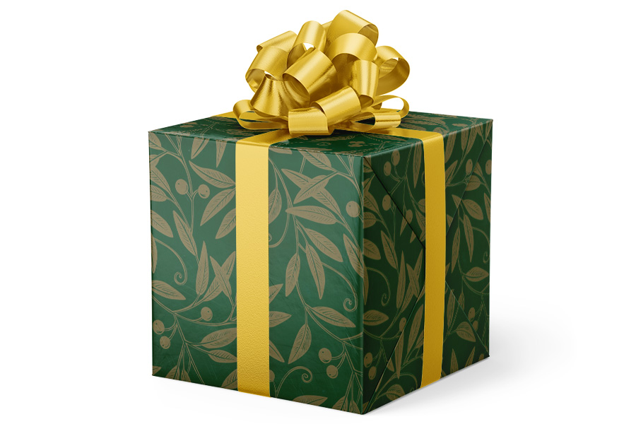 24-in x 417-ft Gold Leaves on Dark Green Budget-Friendly Wrapping Paper (VAL-5012)