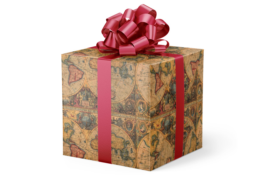 24-in x 417-ft Antique Maps Budget-Friendly Wrapping Paper (VAL-5016)