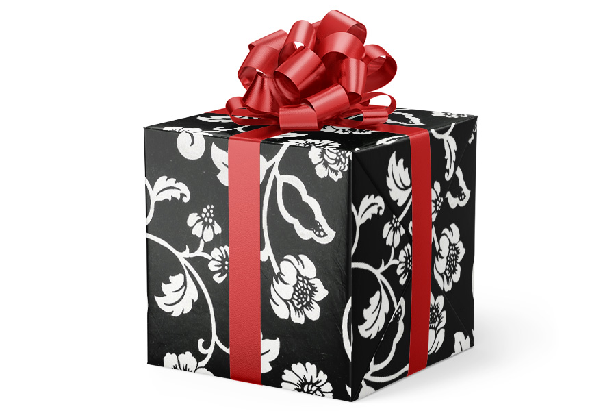 24-in x 417-ft Black/White Julia Budget-Friendly Wrapping Paper (VAL-505)